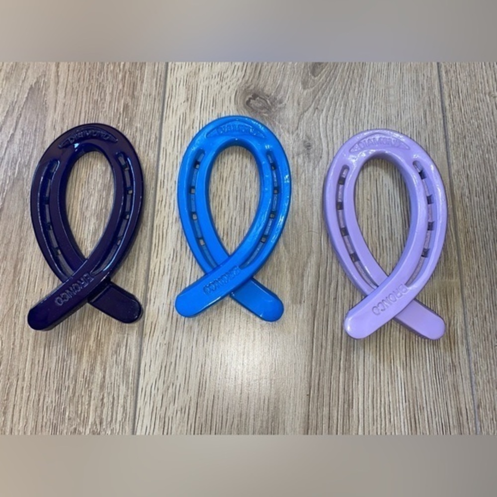 Cancer ribbon horseshoes